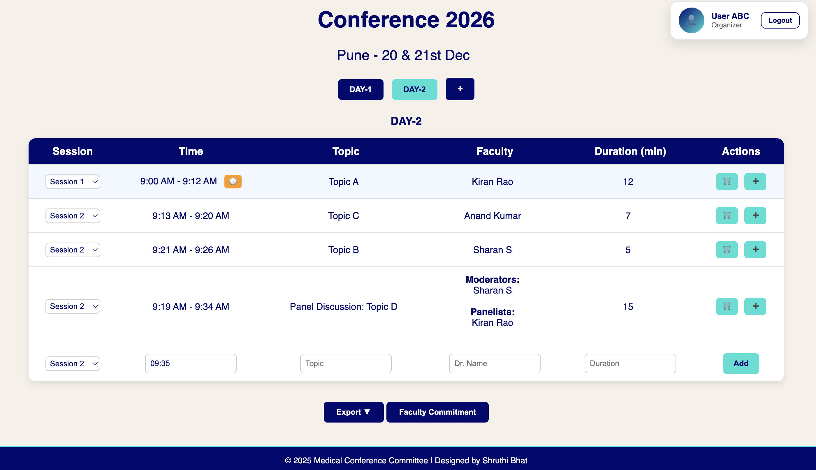 Conference Schedule